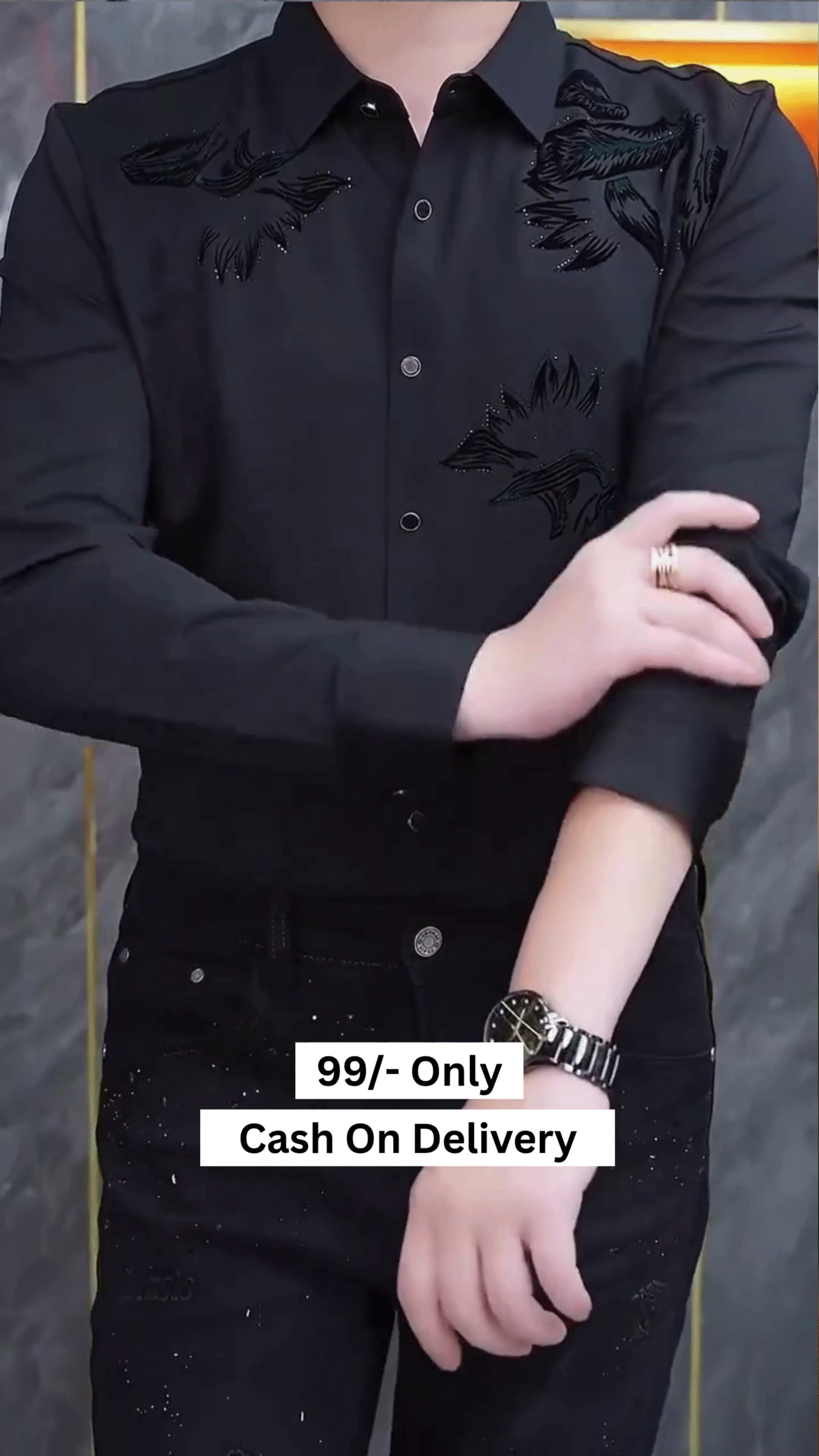 Men Regular Fit Solid Spread Collar Formal Shirt - Image 4