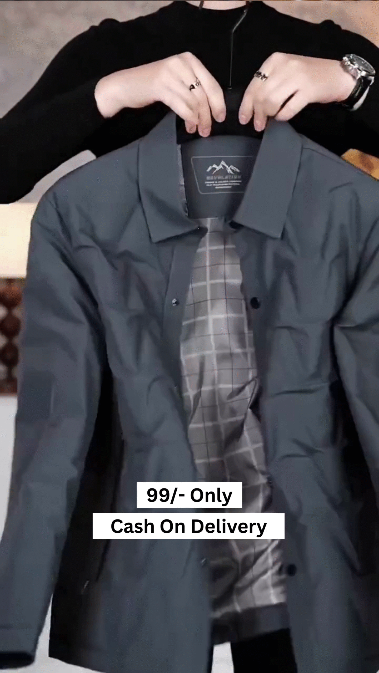 Mens Jacket Lightweight Spring Fall Warm Coat Business Casual windbreaker Jacket Quilted jackets for Men - Image 2