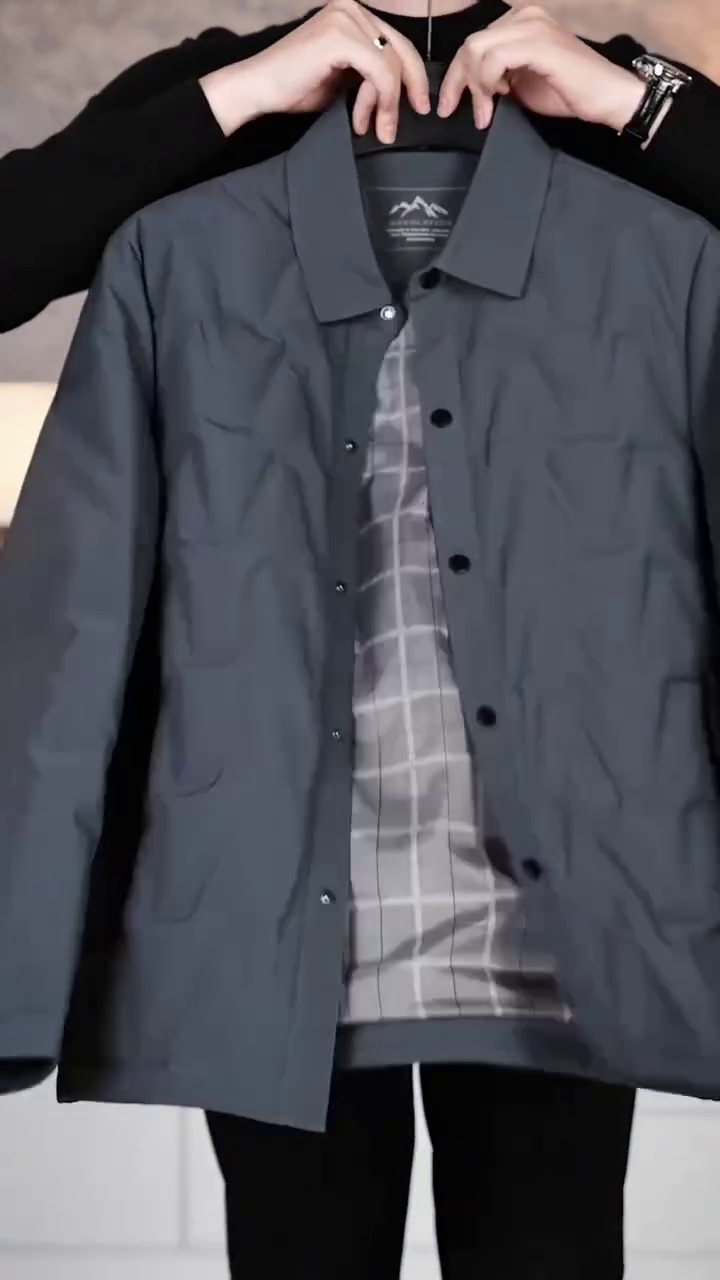 Men's Lightweight Button Front Casual Jacket