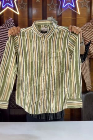 Striped Regular Fit Linen Shi