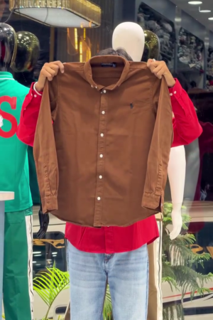 Tailored Fit Button-Down Collar Corduroy Pure Cotton Casual Shir