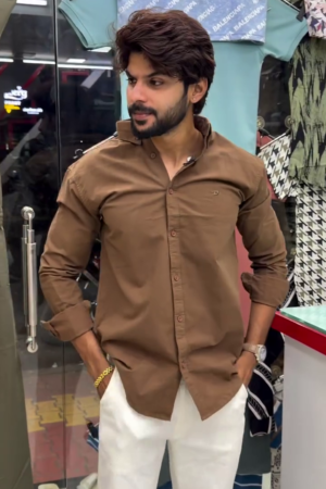 Men Classic Slim Fit Pure Cotton Casual Shirt