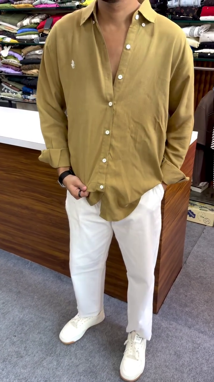 Men Slim Fit Solid Spread Collar Pure Cotton Casual Shirt - Image 3