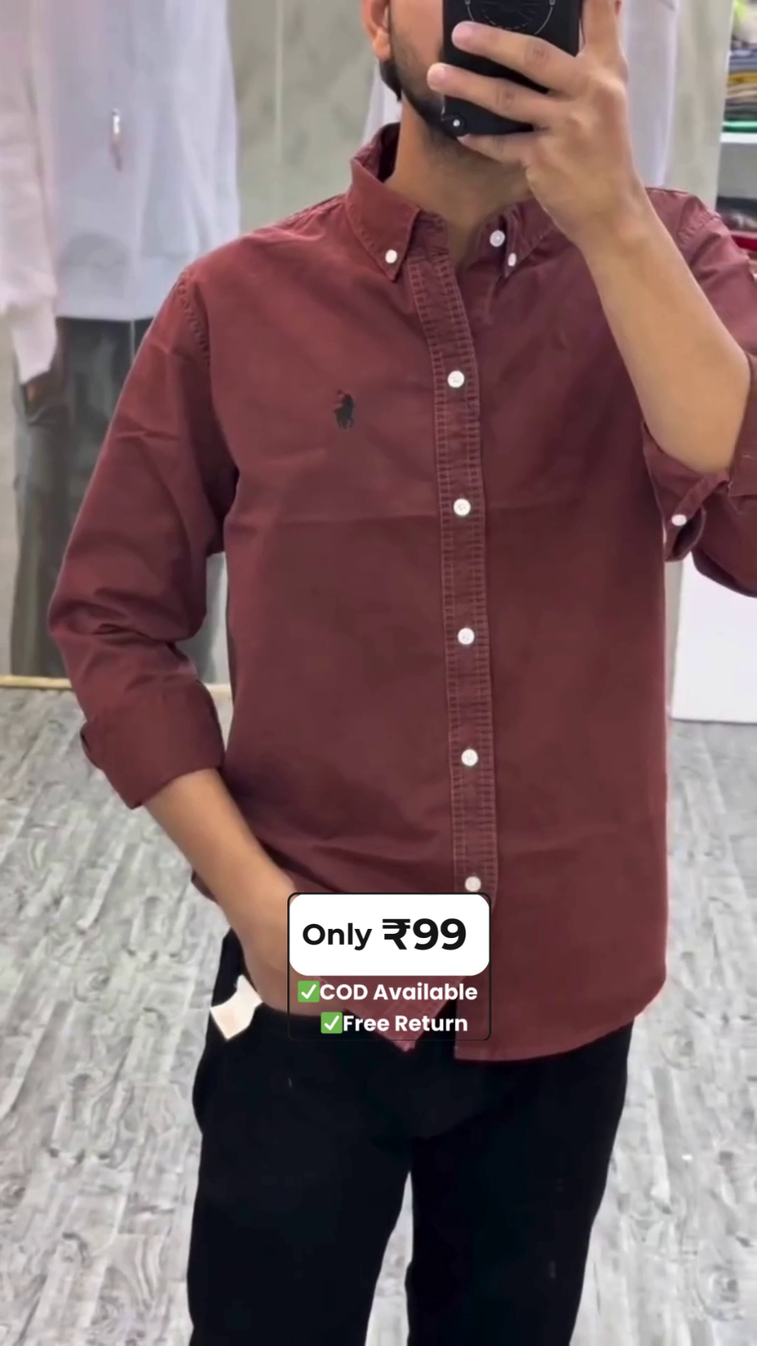 Men Olive Green Solid Regular Custom Fit Poplin Smart Casual Shirt - Image 4